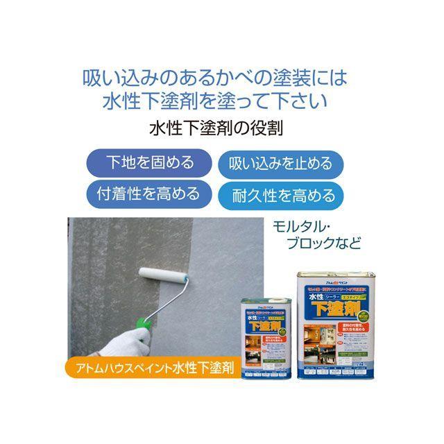 正規品／アトムハウスペイント 水性凹凸外かべ用塗料7Lホワイト ATOM HOUSE PAINT 日用品｜camp｜03