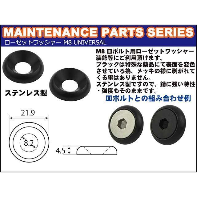 ミエさまとご連絡用 ポッシュフェイス 汎用 ローゼットワッシャーM8皿ボルト用ステンレス