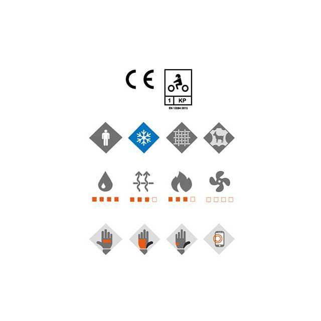 IXON ウインターグローブ PRO RUSSEL 2（ブラック/グレー/オレンジ） サイズ S IXONの画像