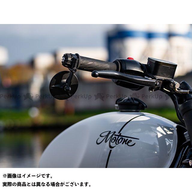 日本通販売 正規品／モートーン バーエンドミラー TRILINE 80mm アルミ 1個（マットブラック） Motone Customs バイク