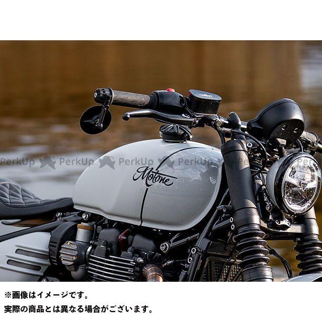 日本通販売 正規品／モートーン バーエンドミラー TRILINE 80mm アルミ 1個（マットブラック） Motone Customs バイク