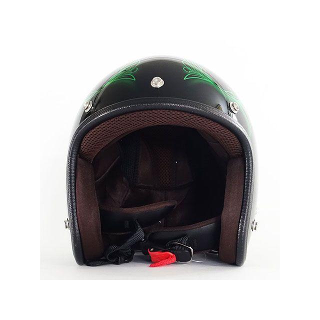 72JAM JET HELMET 72ジャムジェット 【逸品もの】3-995 ブラックリーフ