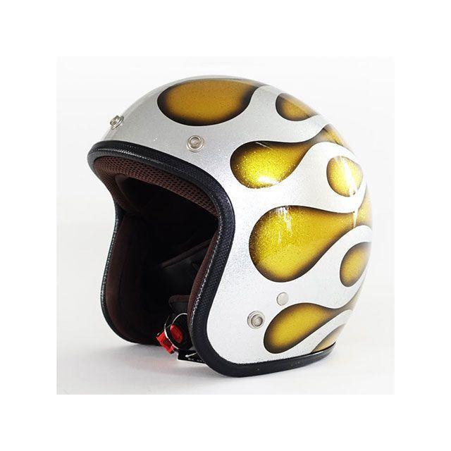 ナナニージャム 72JAM ジェットヘルメット フレイムパターン バイク 防具 72JAM JET HELMET 72ジャムジェット 【逸品もの】3-947 クラシカル