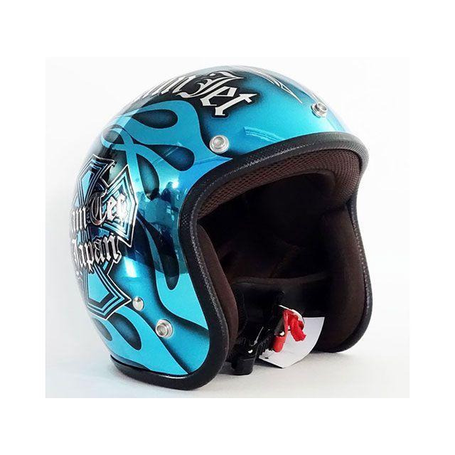 72JAM jet カスタムヘルメット（ブルー） 72JAM JET HELMET 72ジャムジェット 【逸品もの】3-928 カスタム72JAM