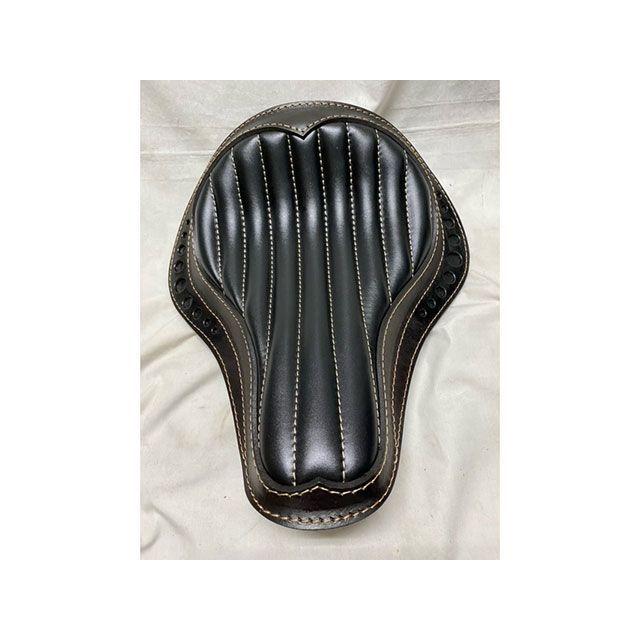 部品屋K\u0026W Lucky Custom Leather製 サドルシート（ダークブラウン×ブラック） K\u0026Wの画像