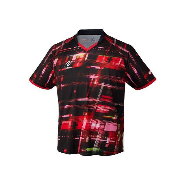 ファクティブ 日本卓球 スカイステラ シャツ（レッド） サイズ XO