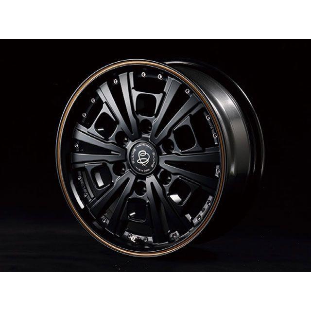 ブラック ゴールド トップ ブルーム 海神（シーヴァ）16インチアルミホイール ポリッシュ