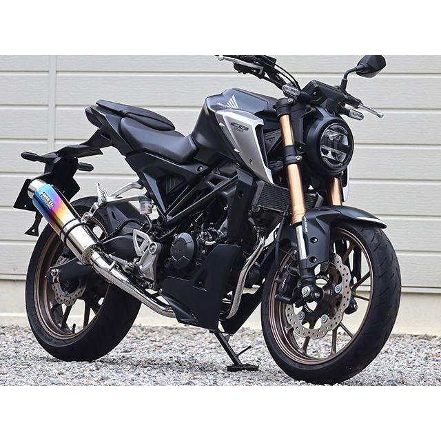 ダブルアールズ CB125R JMCA フルエキゾースト ラウンド・焼き色チタンサイレンサー WR’Sの画像