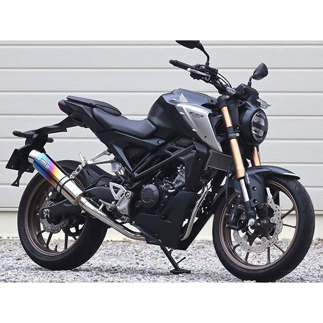ダブルアールズ CB125R JMCA フルエキゾースト ラウンド・焼き色チタンサイレンサー WR’Sの画像