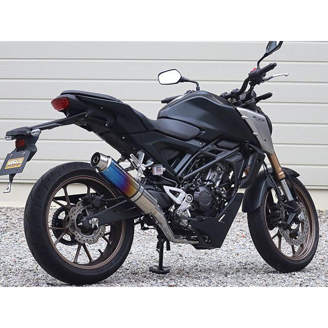 ダブルアールズ CB125R JMCA フルエキゾースト ラウンド・焼き色チタンサイレンサー WR’Sの画像