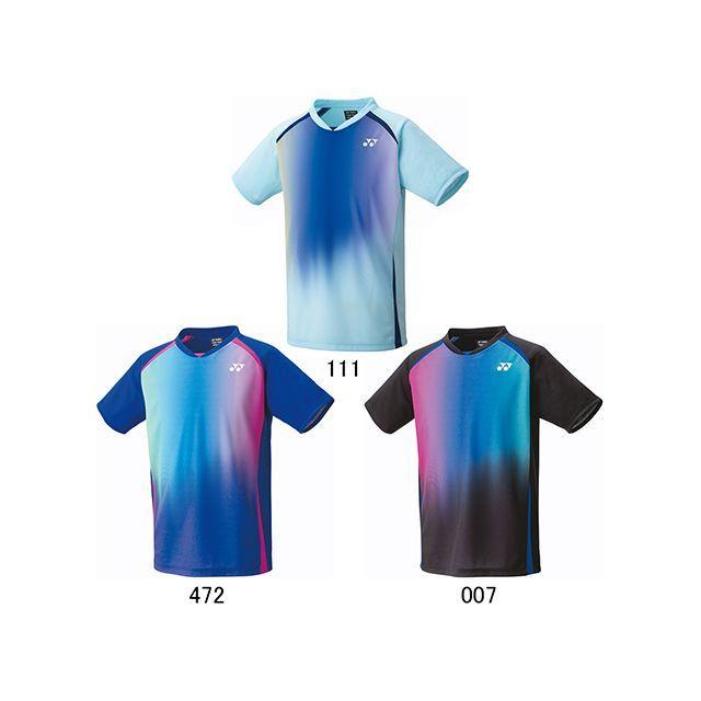 バドミントン　ゲームウェア　O ヨネックス 10599 ユニゲームシャツ/フィットスタイル（アクアブルー