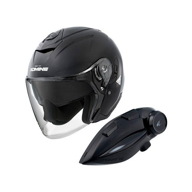 コミネヘルメット　マットブラック HK-172 + KK-902インターカム コミネ（Komine） KK-902モーターサイクルインターカム＋HK-172 FL