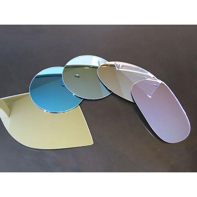 DATZ カラー広角ミラー（ライトブルー） バイク : モトメガネ