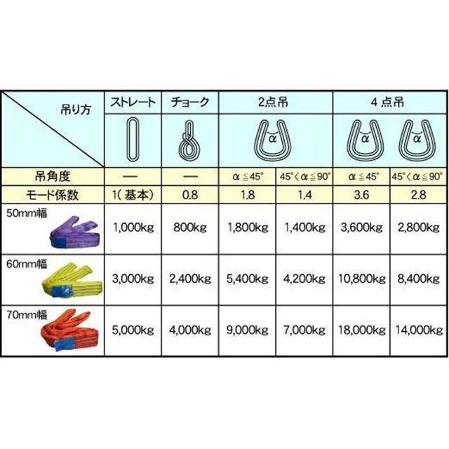 FREAK フリーク CEラウンドスリングN型 使用荷重5000kg 幅70mm 長さ4m