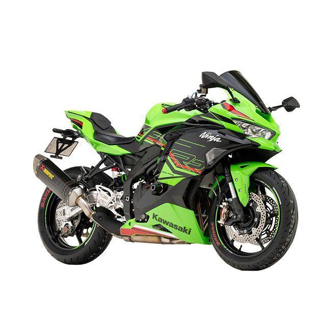 スウェッジラインプロ Ninja ZX-4R SE Ninja ZX-4RR フロントホースキット バイピース（レッド＆ブルー） ホースカラー クリ…の画像