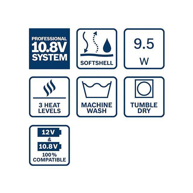 BOSCH（ボッシュ） 06188000F5 ヒートベストGHV Sサイズ : モトメガネ
