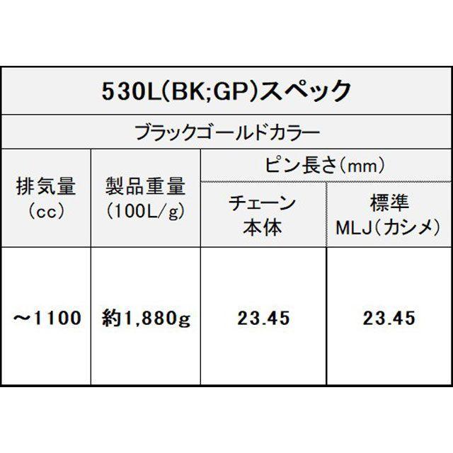 EKチェーン 江沼チェーン 汎用 ThreeD LUXE シールチェーン 530L/3D