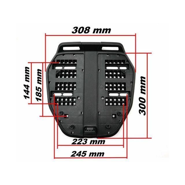 フルヒトロス リアボックス 35L用 SHIELD TOP CASE Sサイズ ベーシックバージョン トップケース バイク用（ホワイト/レッド） F… | ブランド登録なし | 08