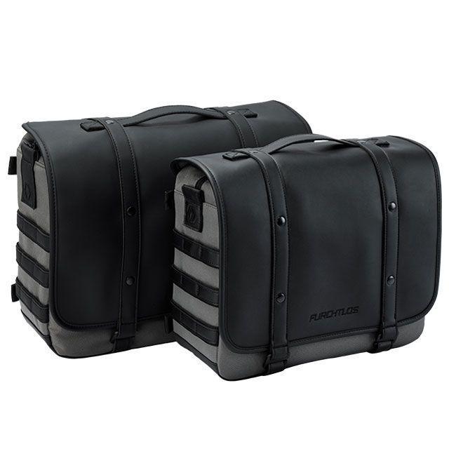 フルヒトロス レガシー サドルバッグ 12L（ビンテージグレー）/LEGACY Saddlebag - 高耐久・カフェレーサーバッグ FURCHTL… | ブランド登録なし | 01