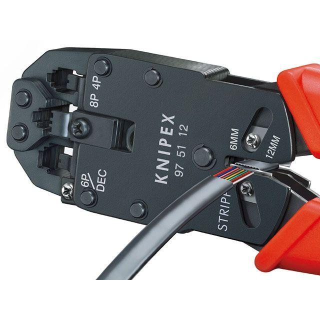 KNIPEX（クニペックス） 9751-12SB ウエスタンプラグ圧着ペンチ 4/6/8