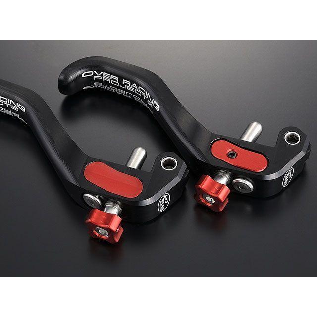 オーバーレーシング ブレーキレバー 2フィンガー（ブラック/レッド） OVER RACING OVER RACING（オーバーレーシング） ブレーキレバー 2フィンガー