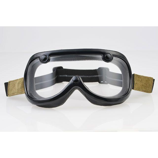 ゴーグル グリーサースタイル 60's VINTAGE GOGGLE LEATHER MODEL（ブラック