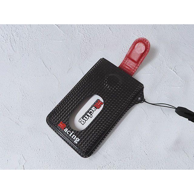 マジカルレーシング カーボン製オリジナル名刺入れ 平織カーボン製 オリジナルネックストラップ付き（フラップ/黒） Magical Racing Magical Racing マジカルレーシング カーボン製オリジナル名刺入れ