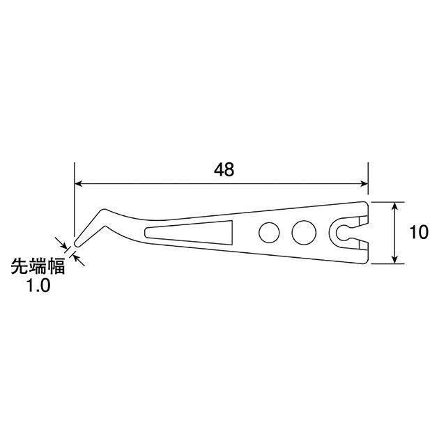 HOZAN（ホーザン） P-642A-1 先曲型 ピンセット用透明チップ