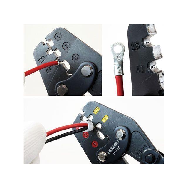 あせ様確認用 HOZAN ホーザン P-746 圧着工具 絶縁閉端子/裸圧着端子用 バイク 車