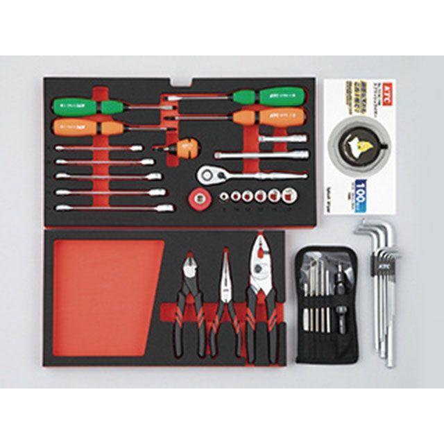アルミ　工具セット KTC ケイティーシー SK34025XBK 40点組スタンダードセット（ブラック