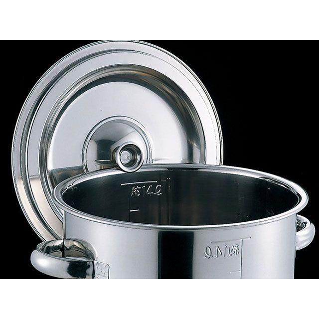 赤川器物製作所 11836 モリブデン 目盛付 寸胴鍋 36cm 取手付き