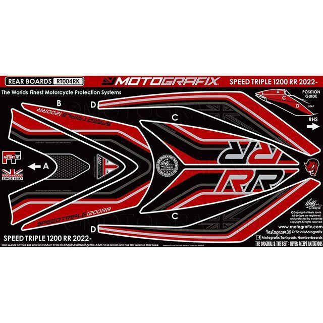 パネル6枚 モトグラフィックス Speed Triple1200RR ボディパッド リアパッド