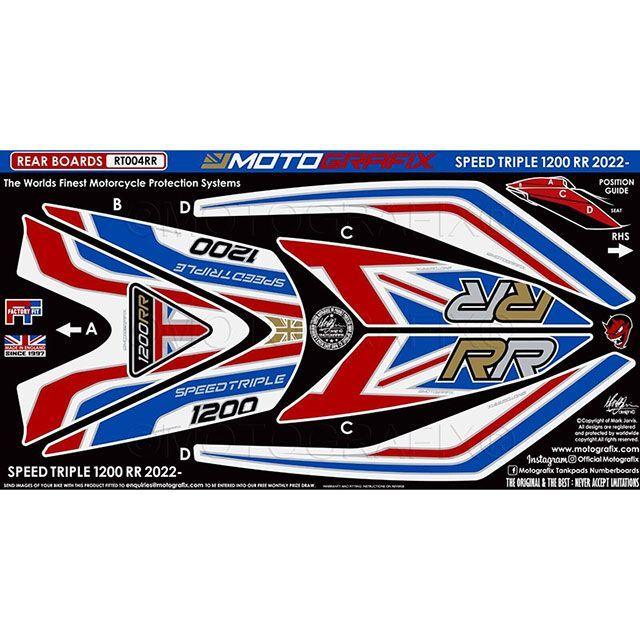 モトグラフィックス Speed Triple1200RR ボディパッド リアパッド