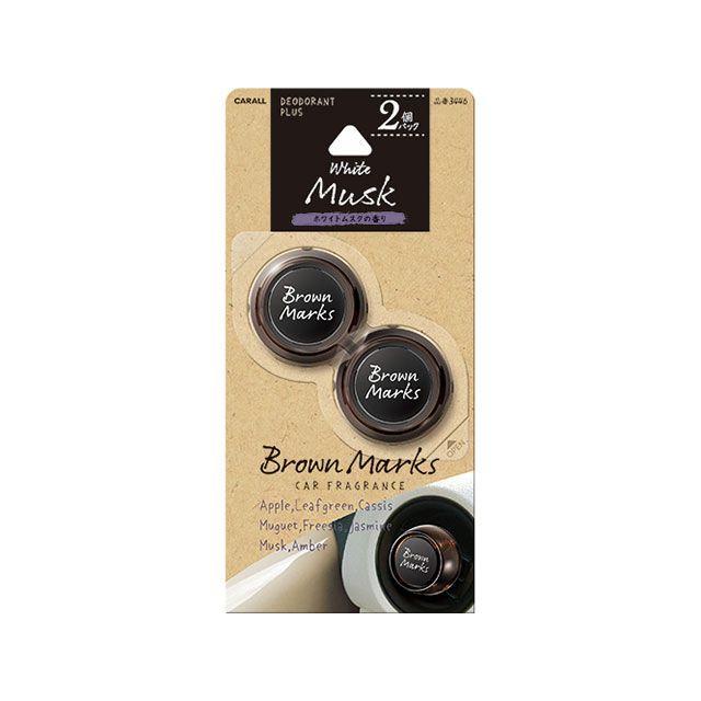 専用品 CARALL（カーオール） ブラウンマークスクリップ2個パック ホワイト