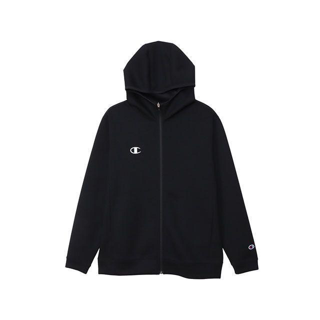 Champion（チャンピオン） C3-BS110 ZIP HOODED SHIRT（ブラック