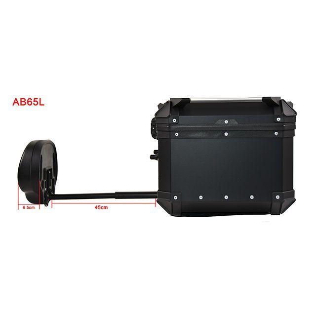 クーケース リア アルミ トップケース Q3/65L アジャスタブルバックレスト標準装備（ブラック） COOCASE_1