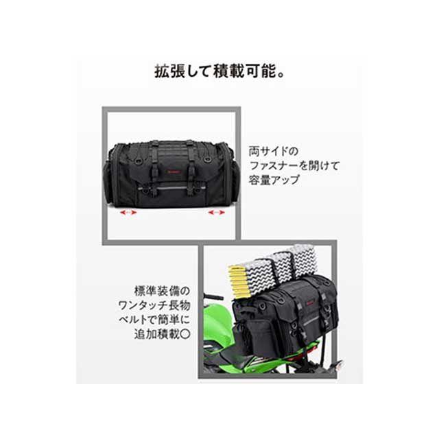 ヘンリービギンズ バイク用 キャンプ シートバッグ BASIC2 Lサイズ（37-51L）大容量 テント泊 DH-778（ブラック） HenlyBe…の画像