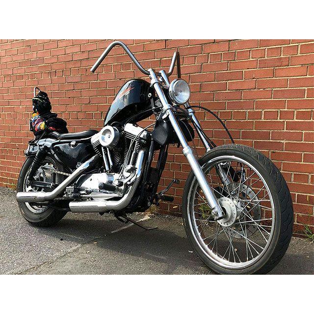 Prism Supply ハーレー用 8in サイクロンハンドルバー ステンレス