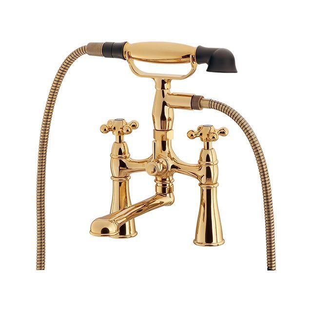 カクダイ 152-310-AG 2ハンドルシャワー混合栓（アンティークゴールド