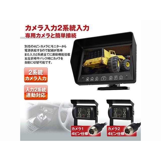 MAXWIN IP69K相当カメラ2系統入力対応7インチ防水モニター 車 自動車