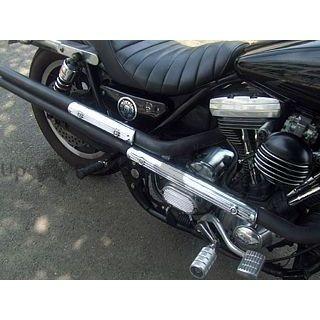 （正規品）フォーク 汎用 45パイエキゾーストパイプ用 ヒートガード Tri Line Long FORK バイク ヒートガード Tri Line