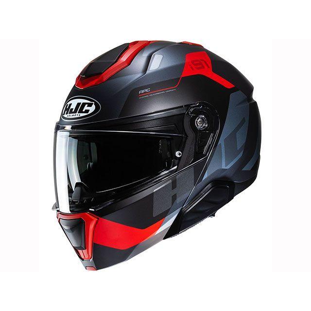ジェットヘルメット 黒/赤/白 グラフィック HJC エイチジェイシー i91 カースト（レッド） サイズ L HJC