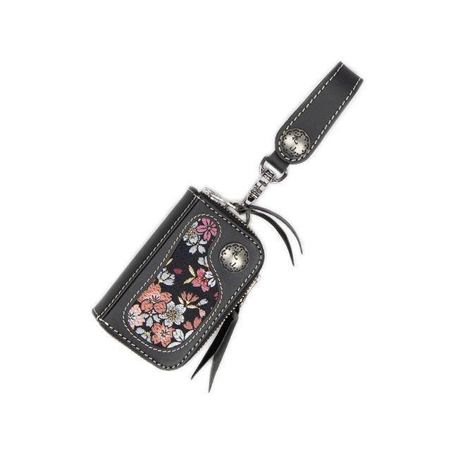 デグナー K-25K 花山レザーキーウォレット（京桜/ブラック） DEGNER DEGNER（デグナー） K-25K 花山レザーキーウォレット（京桜/ブラック