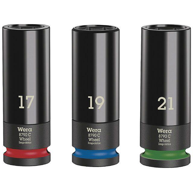 19　3点 Wera（ヴェラ） 004595 差込角1/2SQ 3本組 HEXホイールナット