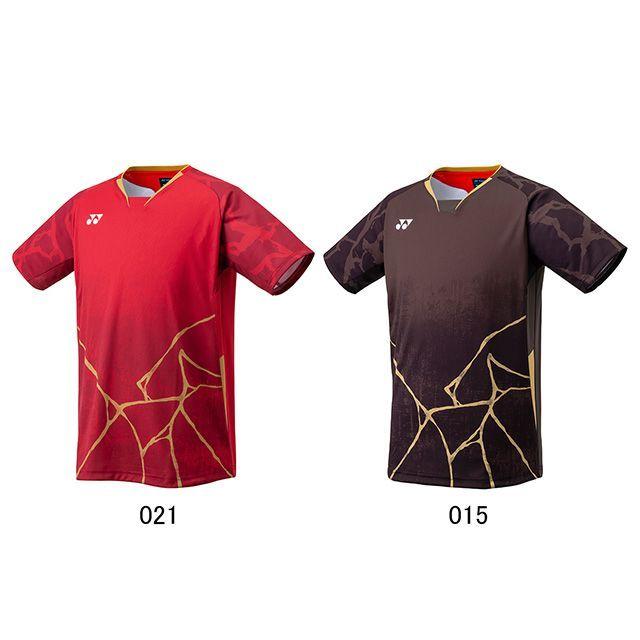 YONEX バドミントンゲームウェア Lサイズ YONEX（ヨネックス） 10730J ジュニアゲームシャツ（ワイン） サイズ