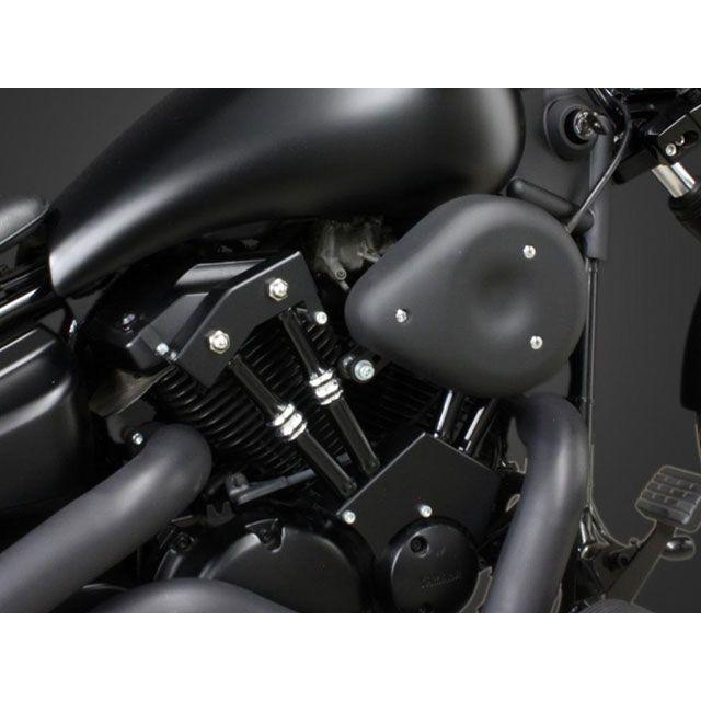 ガレージT&F ドラッグスター250 ドラッグスター250 ティアドロップ＆プッシュロッドカバー SET（ブラック/コントラスト） T&F_2