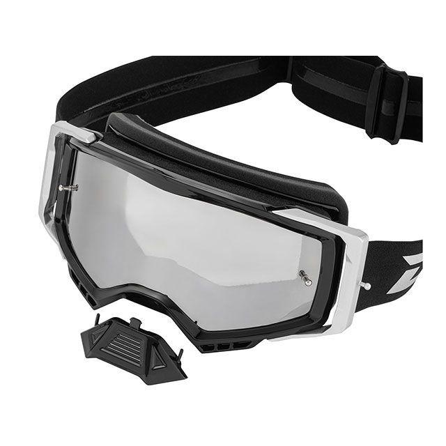 セット売り バイク用 ゴーグル3点セット DFG ディーエフジー ブリッツゴーグル（ホワイト/ゴールド・レボ