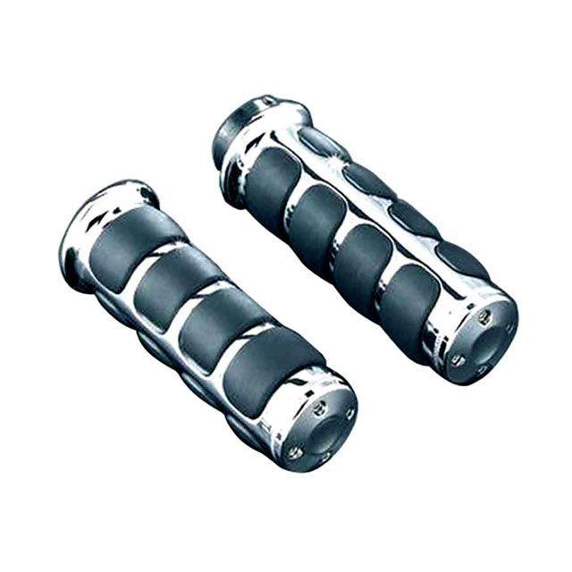 パーツ 1 KURYAKYN クリアキン ISO グリップ 1インチバー用（クローム