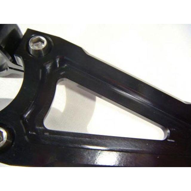 しゃぼん玉オリジナルφ43ライトステー しゃぼん玉 汎用 ビレットヘッドライトステー φ43 B-TYPE（ブラック