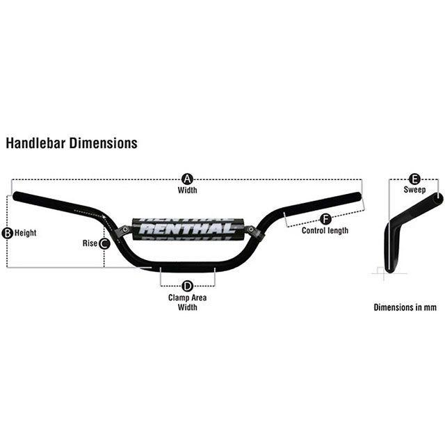 RENTHAL（レンサル） 汎用 トライアルバー 5.0インチ カラー シルバー